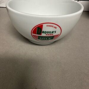 Daquila's Dairy White Bowl retired pottery barn milk bowl